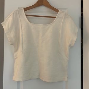 Madewell Ottoman Jacquard Square-Neck Top